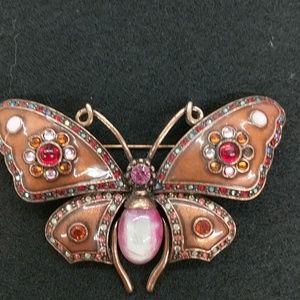 Beautiful rinestone butterfly broach